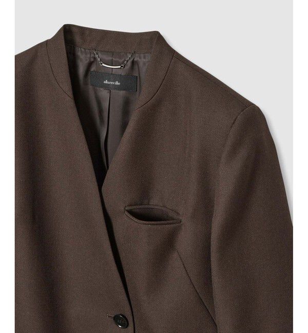 allureville「ウールサージノーカラージャケット」|その他|