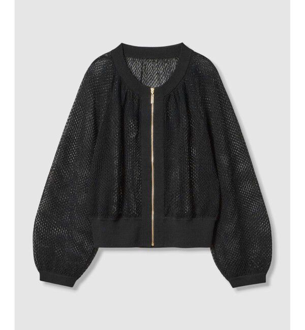 LOULOU WILLOUGHBY「【LOULOU WILLOUGHBY】柄編みニットブルゾン」|カーディガン|