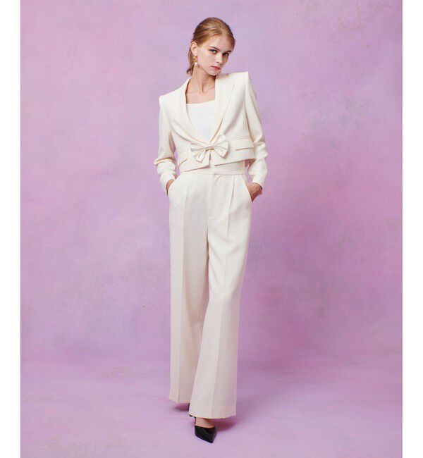 LOULOU WILLOUGHBY「【LOULOU WILLOUGHBY】ダブルクロスショートジャケット」|テーラードジャケット|