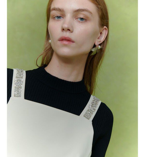 LOULOU WILLOUGHBY「【LOULOU WILLOUGHBY】ビジュージャンパースカート」|ワンピース|アイボリー