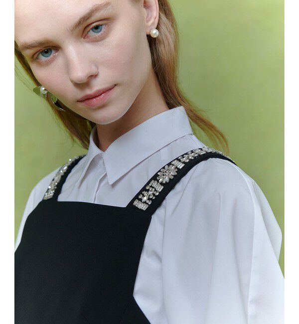 LOULOU WILLOUGHBY「【LOULOU WILLOUGHBY】ビジュージャンパースカート」|ワンピース|