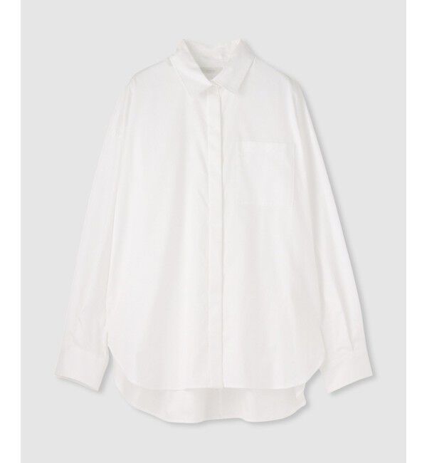 allureville「コットンオックスラウンドヘムシャツ」|シャツ・ブラウス|ホワイト