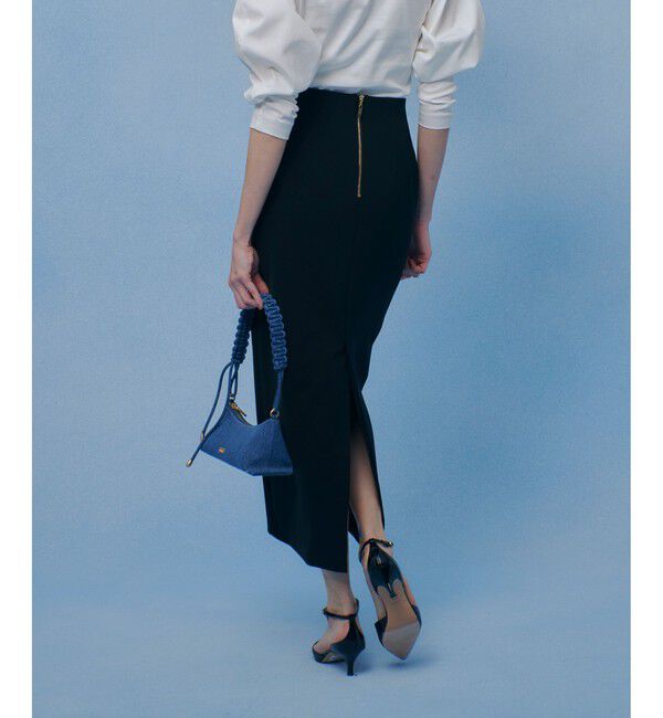 LOULOU WILLOUGHBY「【LOULOU WILLOUGHBY】ダブルクロスタイトスカート」|タイト|