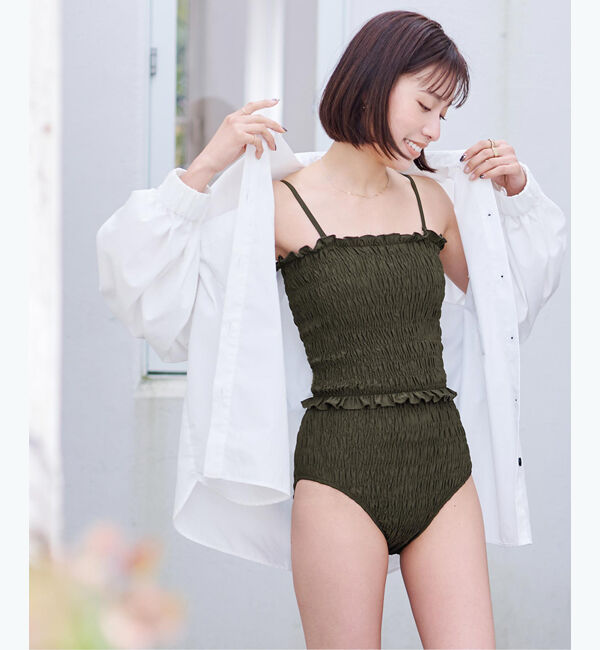 ur's「【小西翼さんコラボアイテム】2wayシャーリングビキニ/水着」|ビキニ|