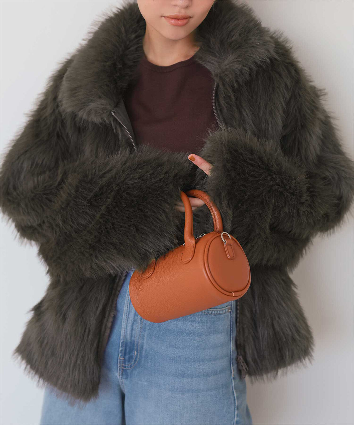 titivate「フェイクファージャケット」|その他|ブラウン