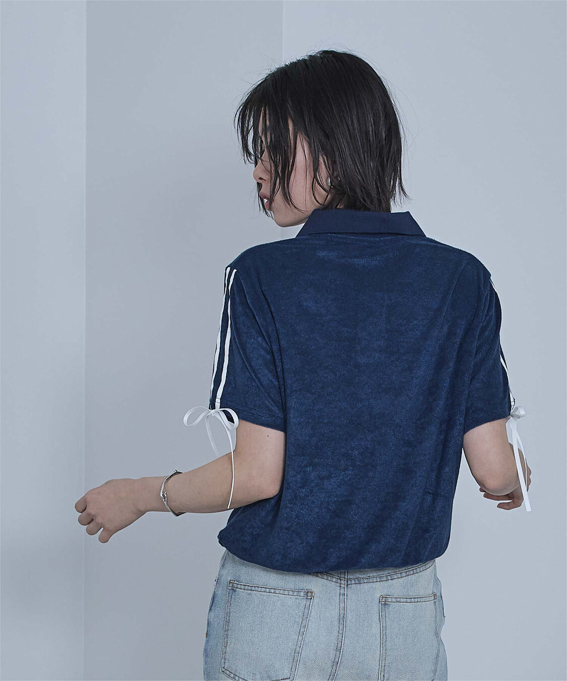 miette「配色リボンパイルトップス」|Tシャツ・カットソー|