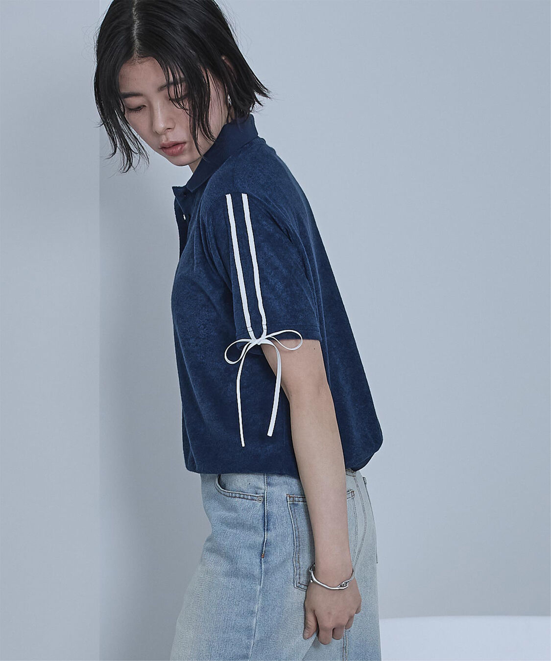 miette「配色リボンパイルトップス」|Tシャツ・カットソー|