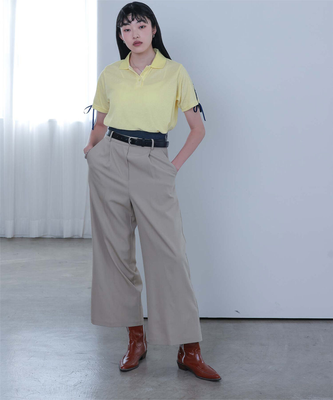 miette「配色リボンパイルトップス」|Tシャツ・カットソー|