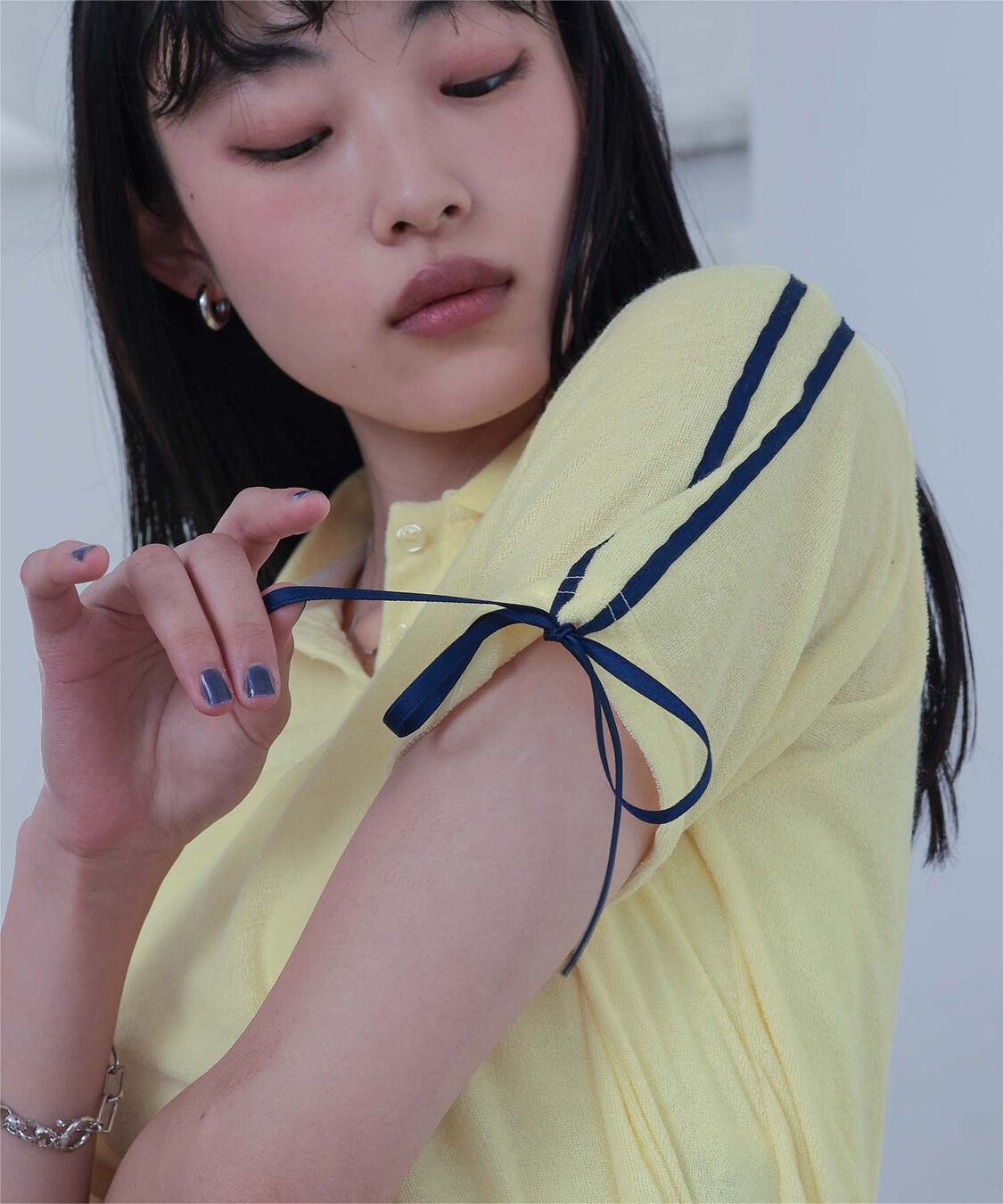 miette「配色リボンパイルトップス」|Tシャツ・カットソー|