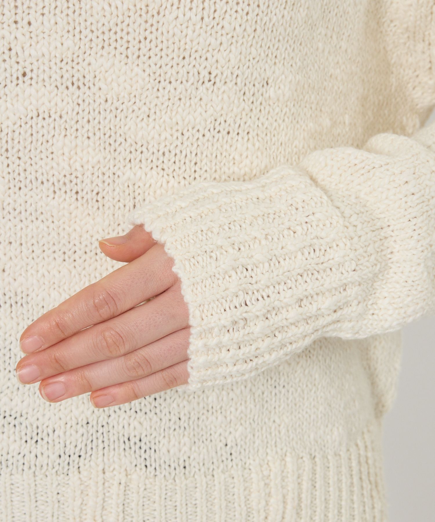 BABYLONE「コットンローゲージプルオーバー」|ニット・セーター|