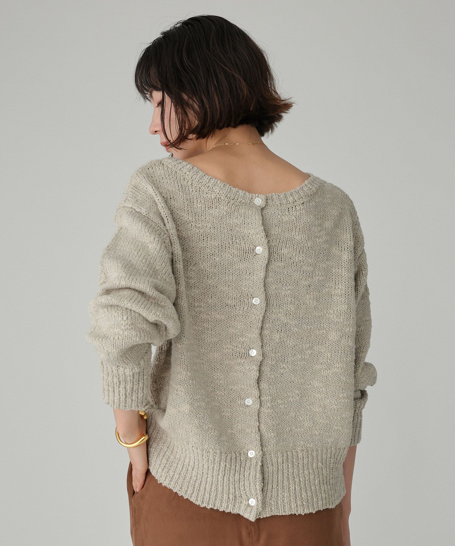 BABYLONE「コットンローゲージプルオーバー」|ニット・セーター|