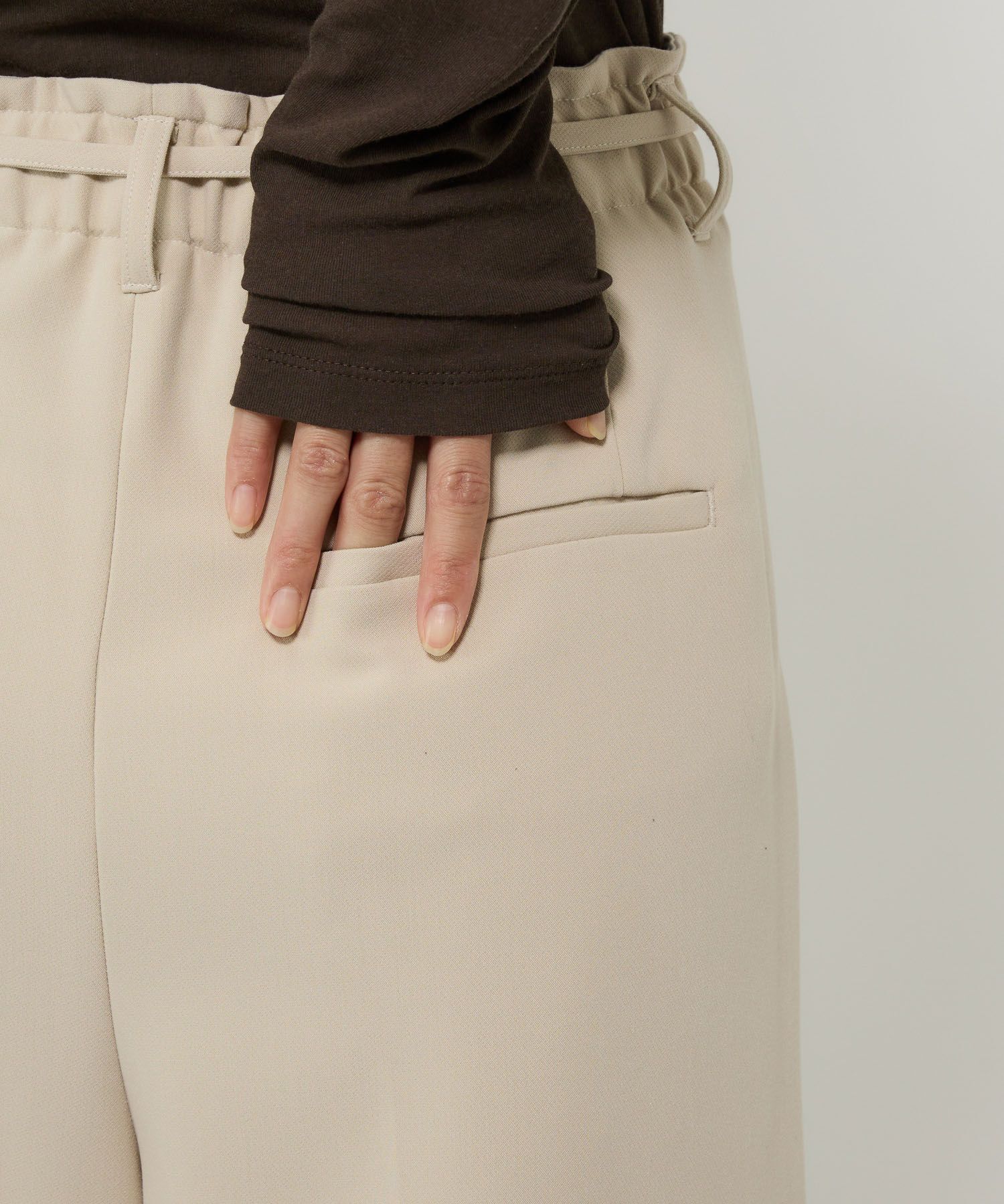 BABYLONE「【多機能素材】ベルト付きタックイージーパンツ」|その他|