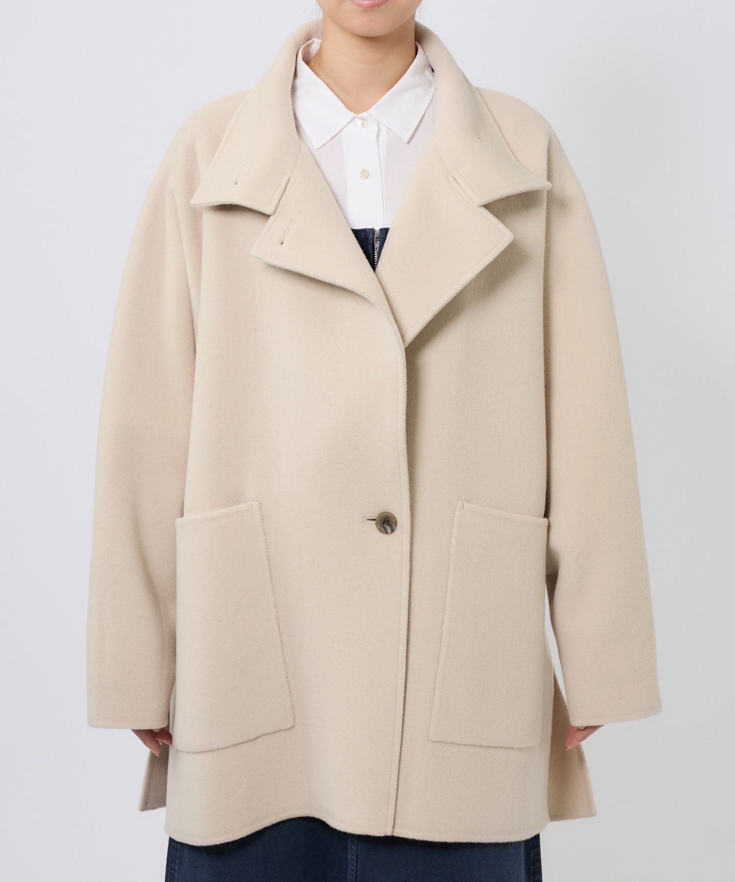 BABYLONE「ウールドルマンコート」|ステンカラーコート|