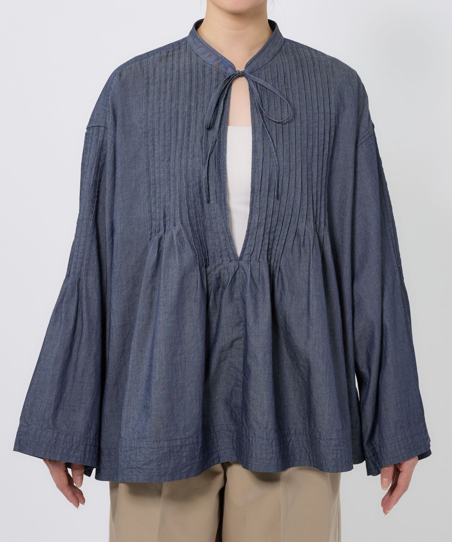 BABYLONE「ピンタックデニムシャツ」|シャツ・ブラウス|