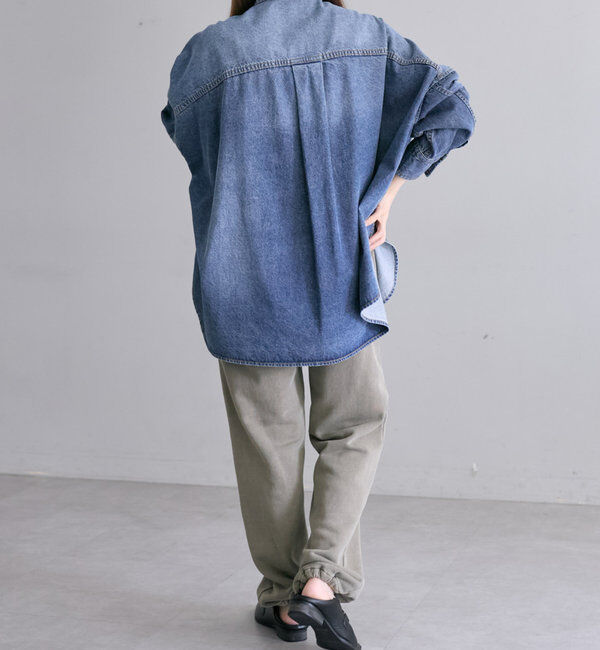  「【ベストセラー/名品】ヴィンテージライクデニムバンドカラーシャツ」|シャツ・ブラウス|