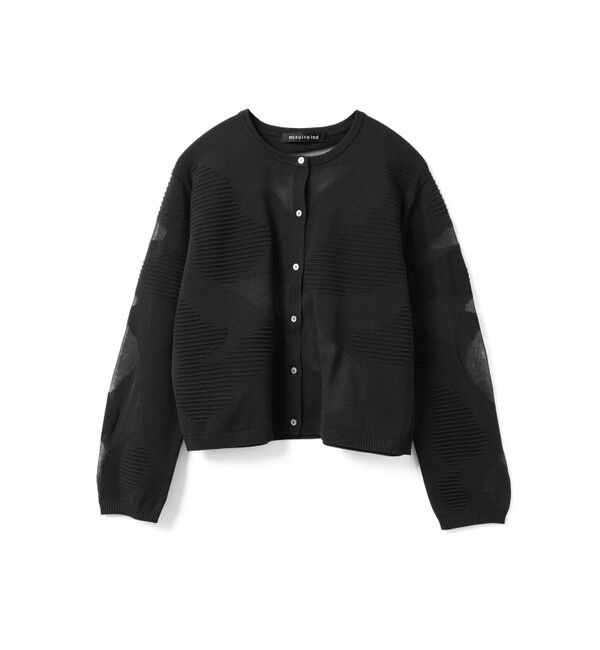 mizuiro ind「mizuiro ind シアーパターンカーディガン」|カーディガン|