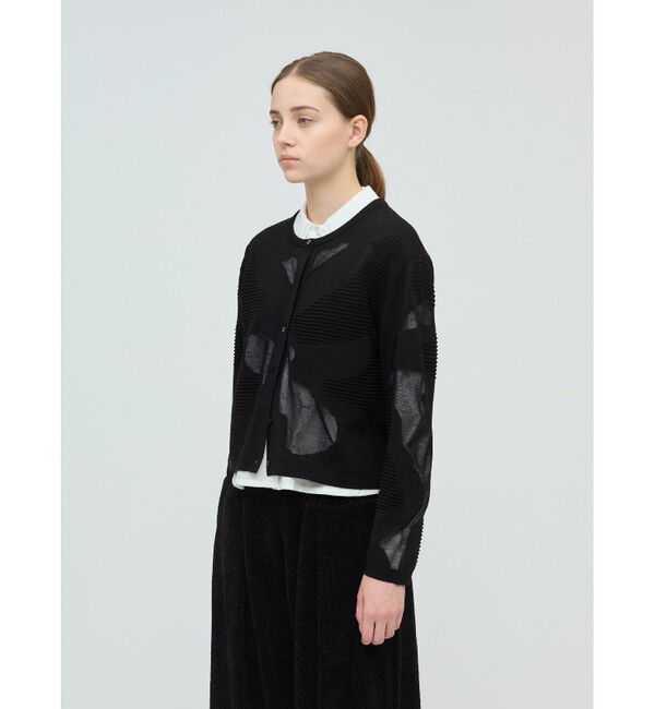 mizuiro ind「mizuiro ind シアーパターンカーディガン」|カーディガン|