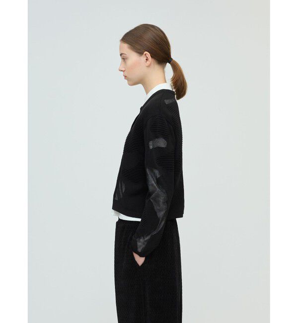 mizuiro ind「mizuiro ind シアーパターンカーディガン」|カーディガン|