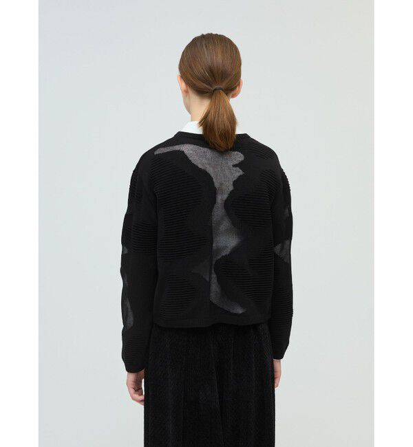 mizuiro ind「mizuiro ind シアーパターンカーディガン」|カーディガン|