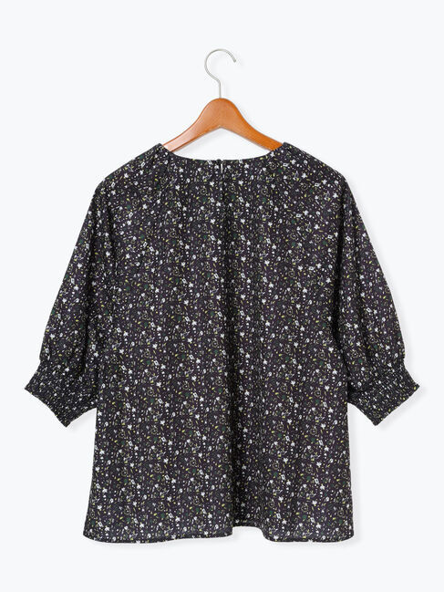 Lugnoncure「無地/柄アソート袖口シャーリングブラウス」|シャツ・ブラウス|