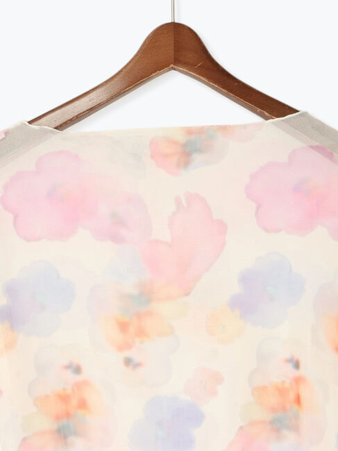 Te chichi「パターンアソート5分袖チュールTOPS」|Tシャツ・カットソー|