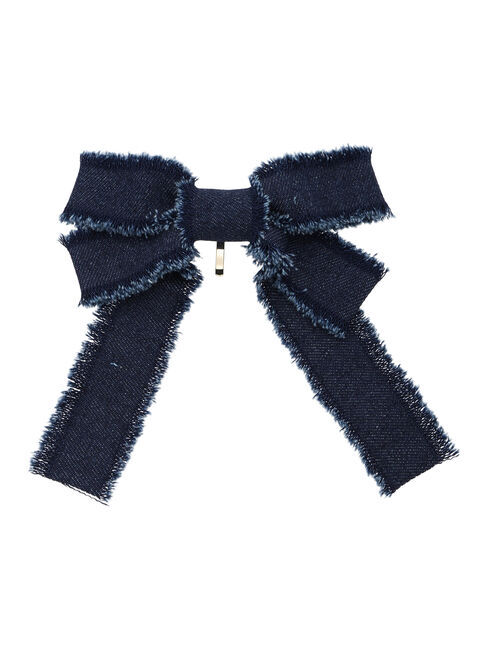 Te chichi TERRASSE「デニムフリンジヘアカフ《2025autumn catalog item》」|その他|ネイビー