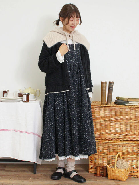 Samansa Mos2「ラーベン編み前後2WAYニット」|カーディガン|