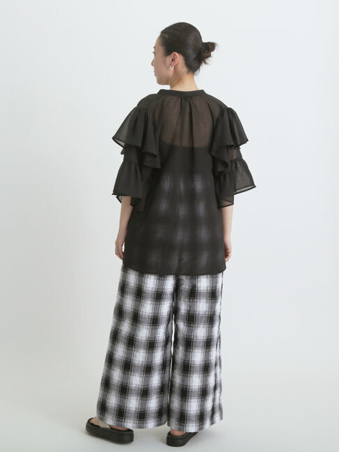 sm2rhythm「ボイルラッフルブラウス」|シャツ・ブラウス|