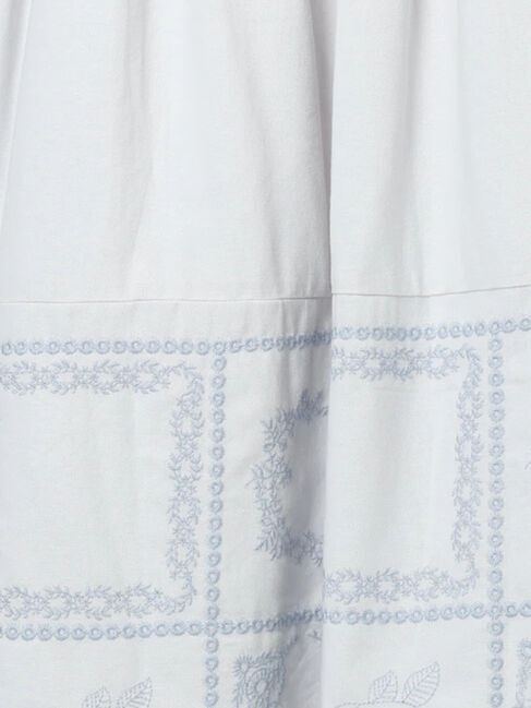 Samansa Mos2「裾モチーフ刺繍ギャザースカート」|スカート|