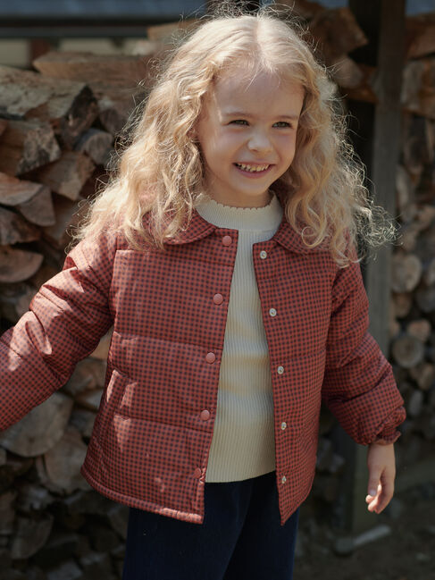 Samansa Mos2 Lagom「【撥水】チェック柄中綿ジャケット」|ブルゾン・スタジャン|