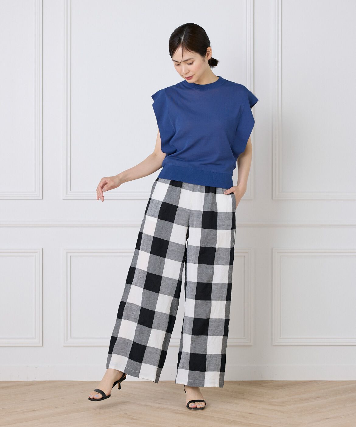 7-IDconcept.「コットンナイロンクルーネックプルオーバー」|ニット・セーター|