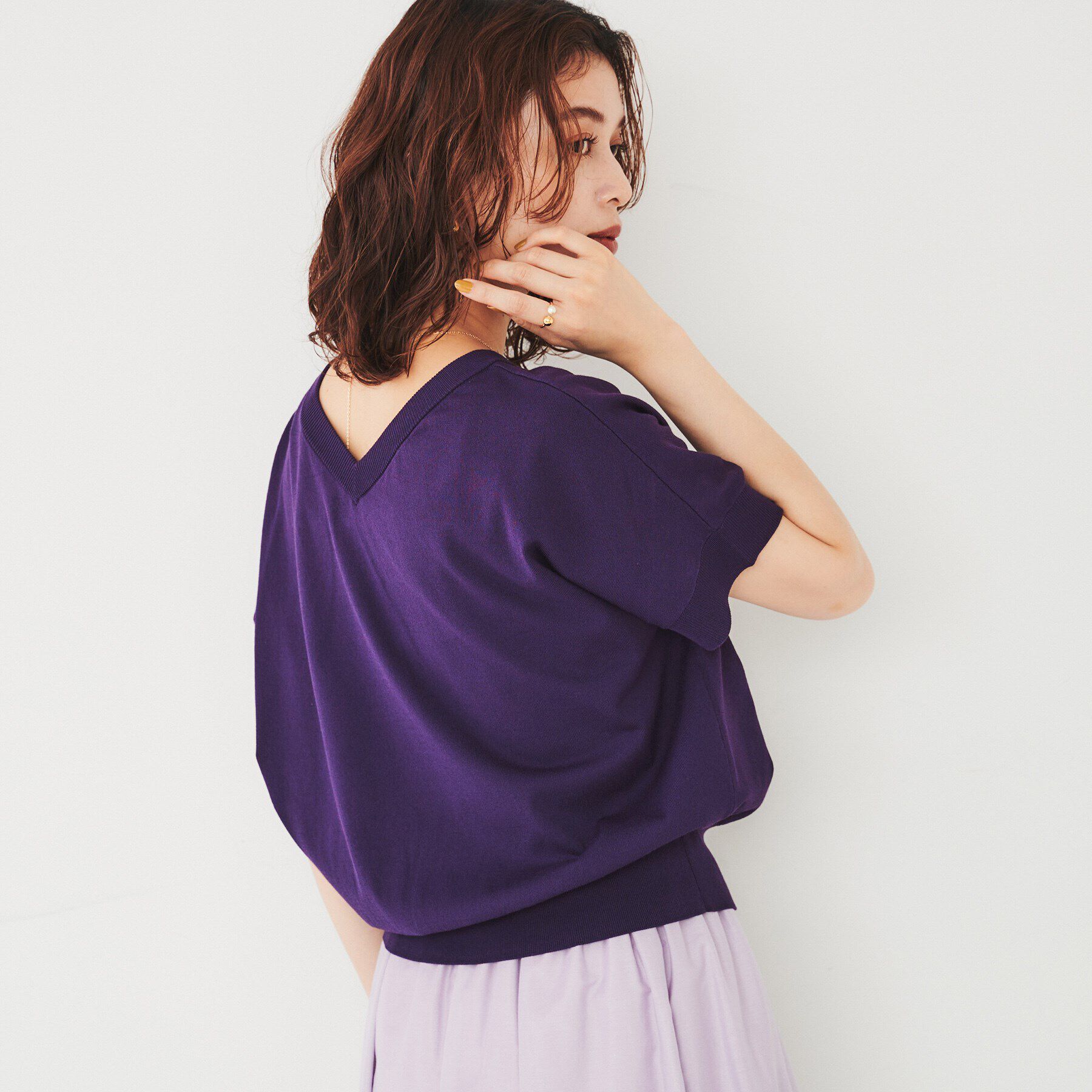 UNTITLED「【2WAY/薄手/清涼感】コットンエステル サマーニット」|ニット・セーター|