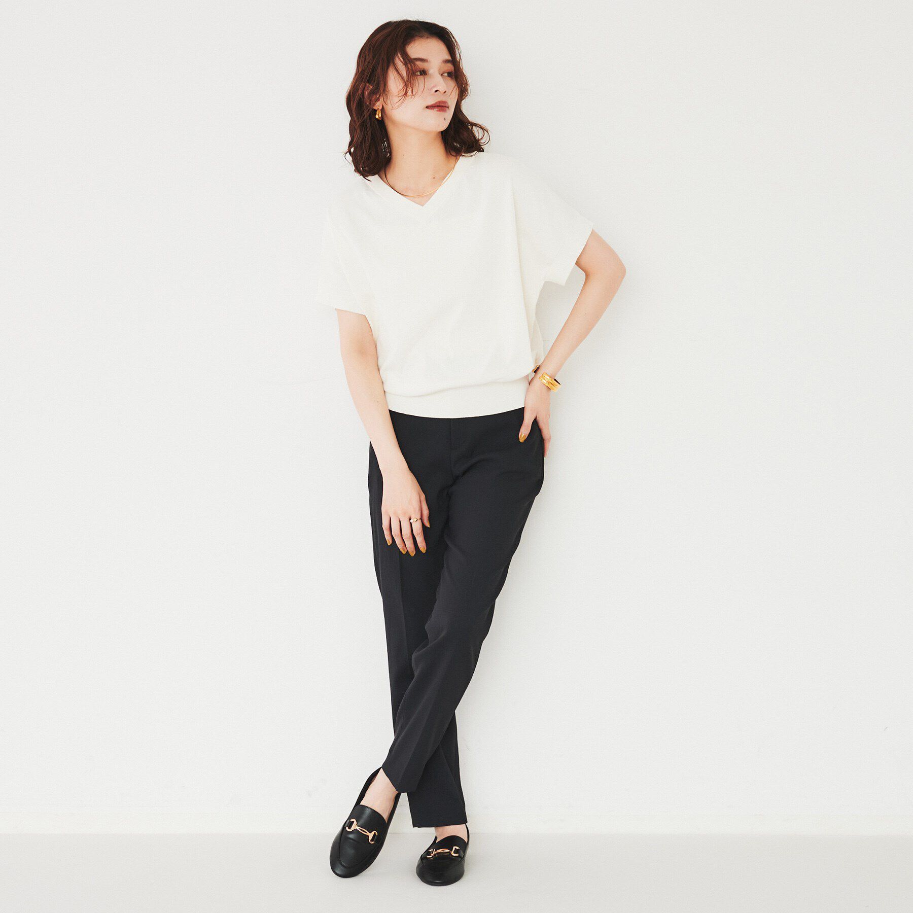 UNTITLED「【2WAY/薄手/清涼感】コットンエステル サマーニット」|ニット・セーター|