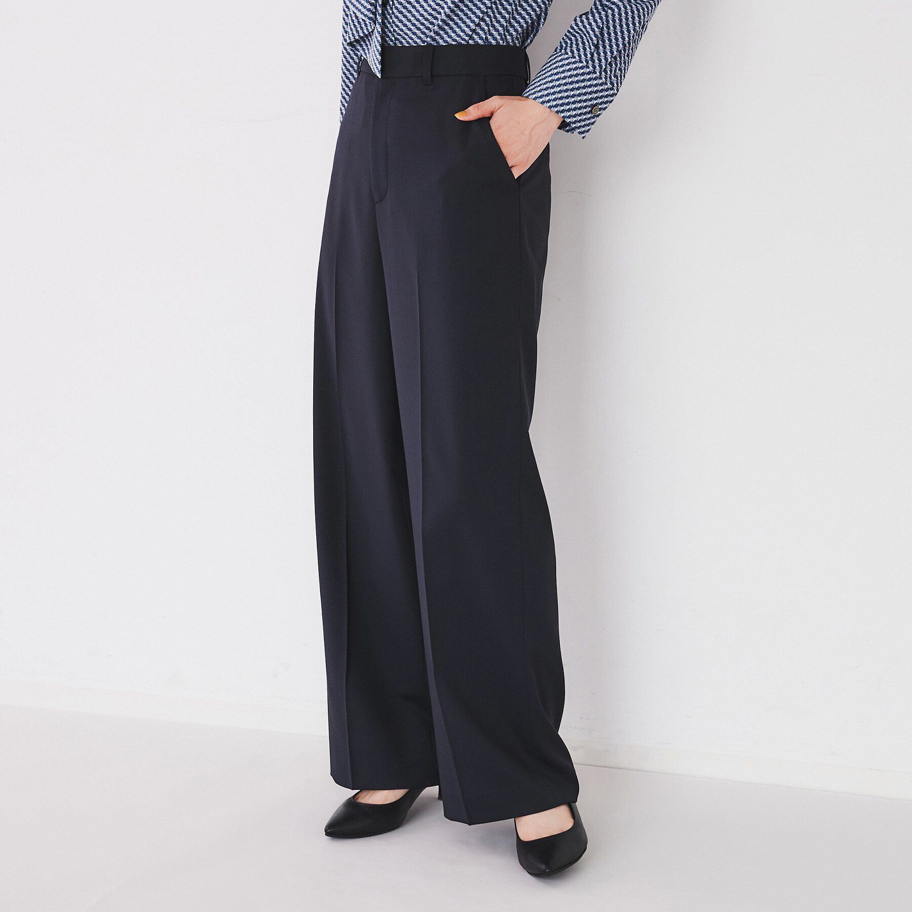 UNTITLED「【洗える通勤スーツ】レジェールギャバ ストレッチワイドパンツ」|その他|