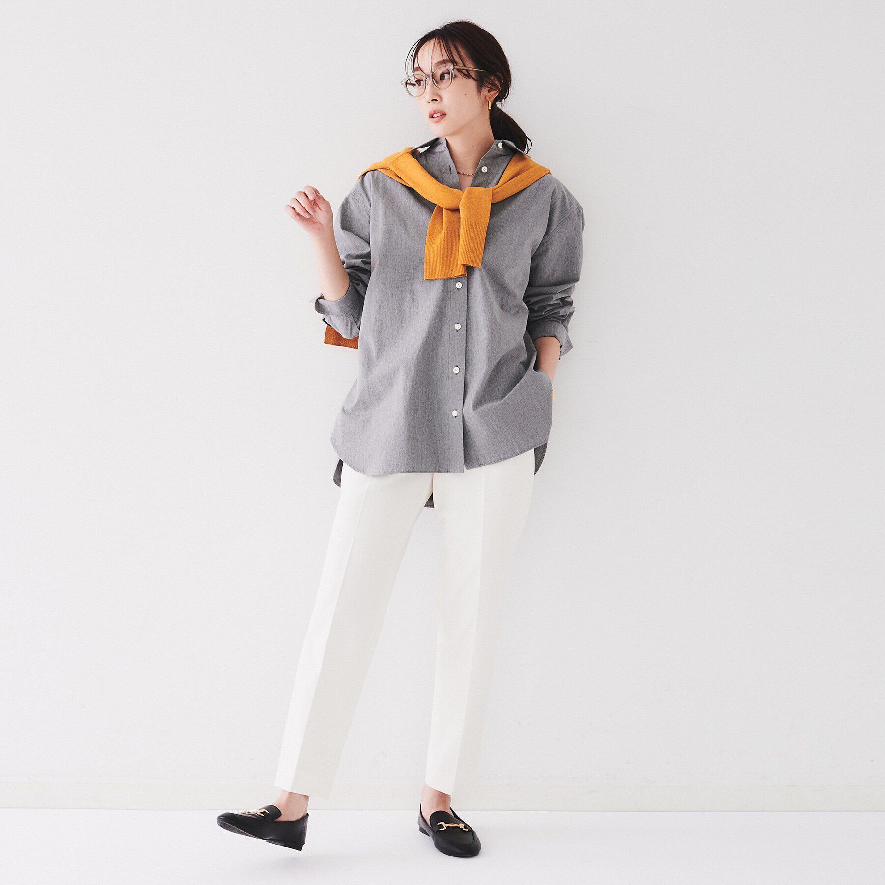 UNTITLED「【ストレッチ/後ろウエストゴム】タックテーパードパンツ」|その他|