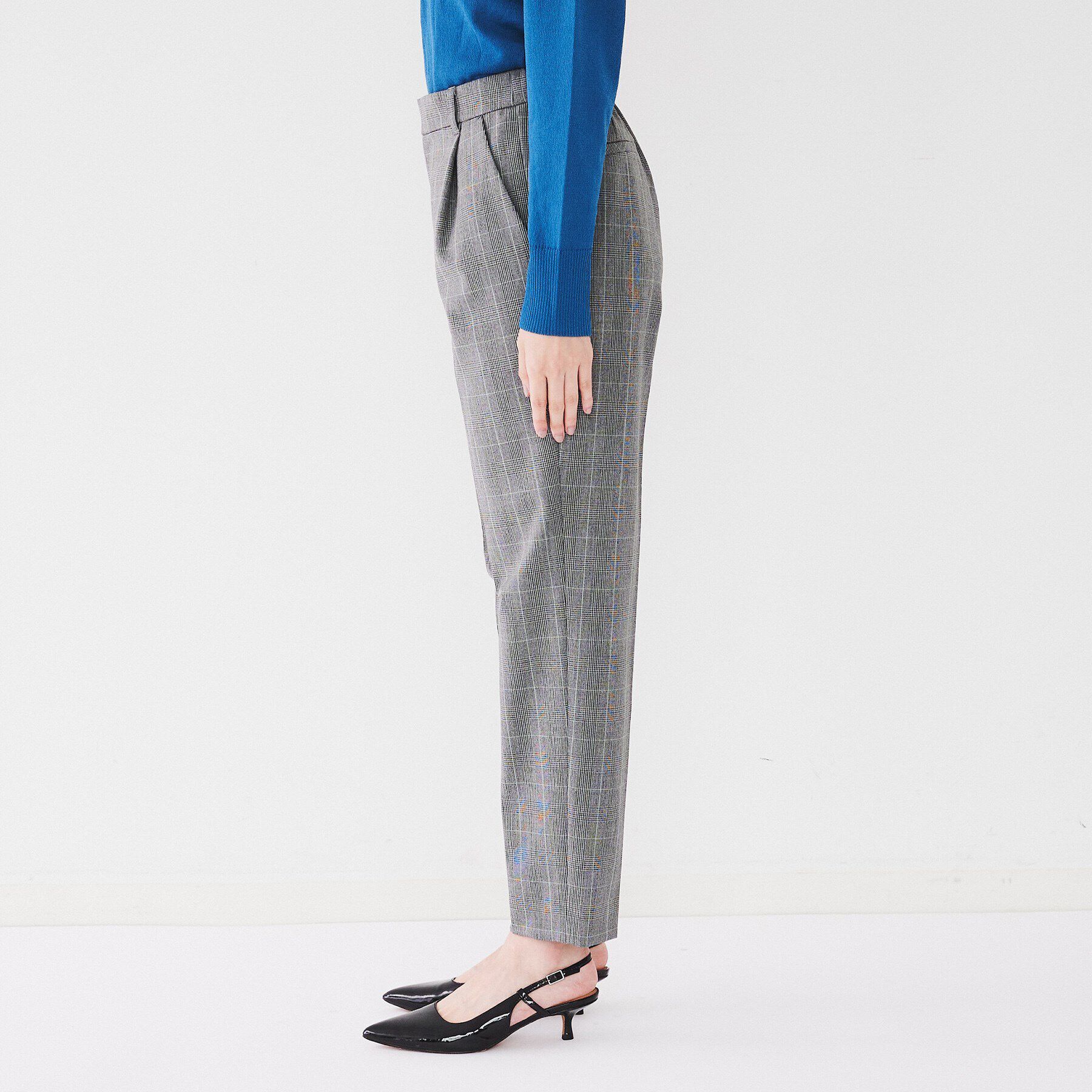 UNTITLED「【ストレッチ/後ろウエストゴム】タックテーパードパンツ」|その他|