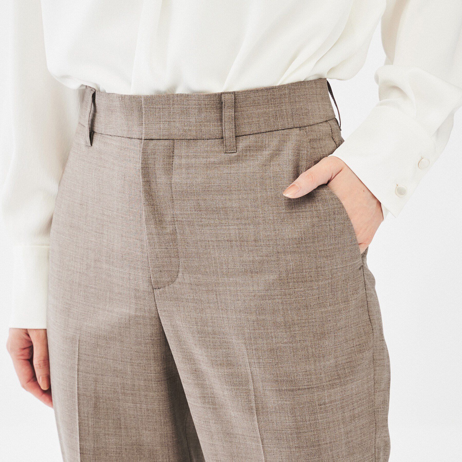 UNTITLED「【通勤スーツ/日本製】ウーステッド テーパードパンツ」|その他|