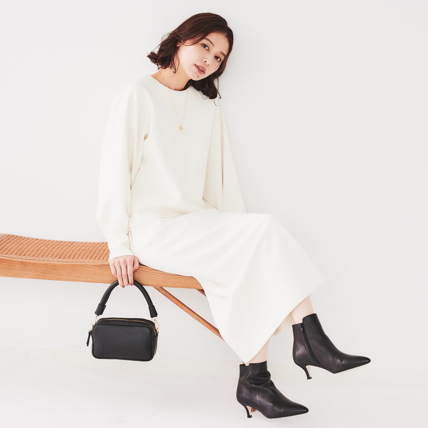 UNTITLED「【セットアップ可能/後ろウエストゴム】ダンボールジャージ ナロースカート」|スカート|