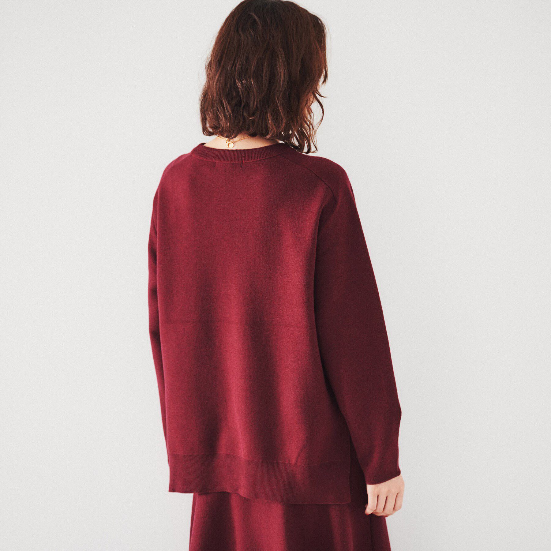 UNTITLED「【セットアップ可能/スウェットライク】バラクラバ付き ニットプルオーバー」|ニット・セーター|