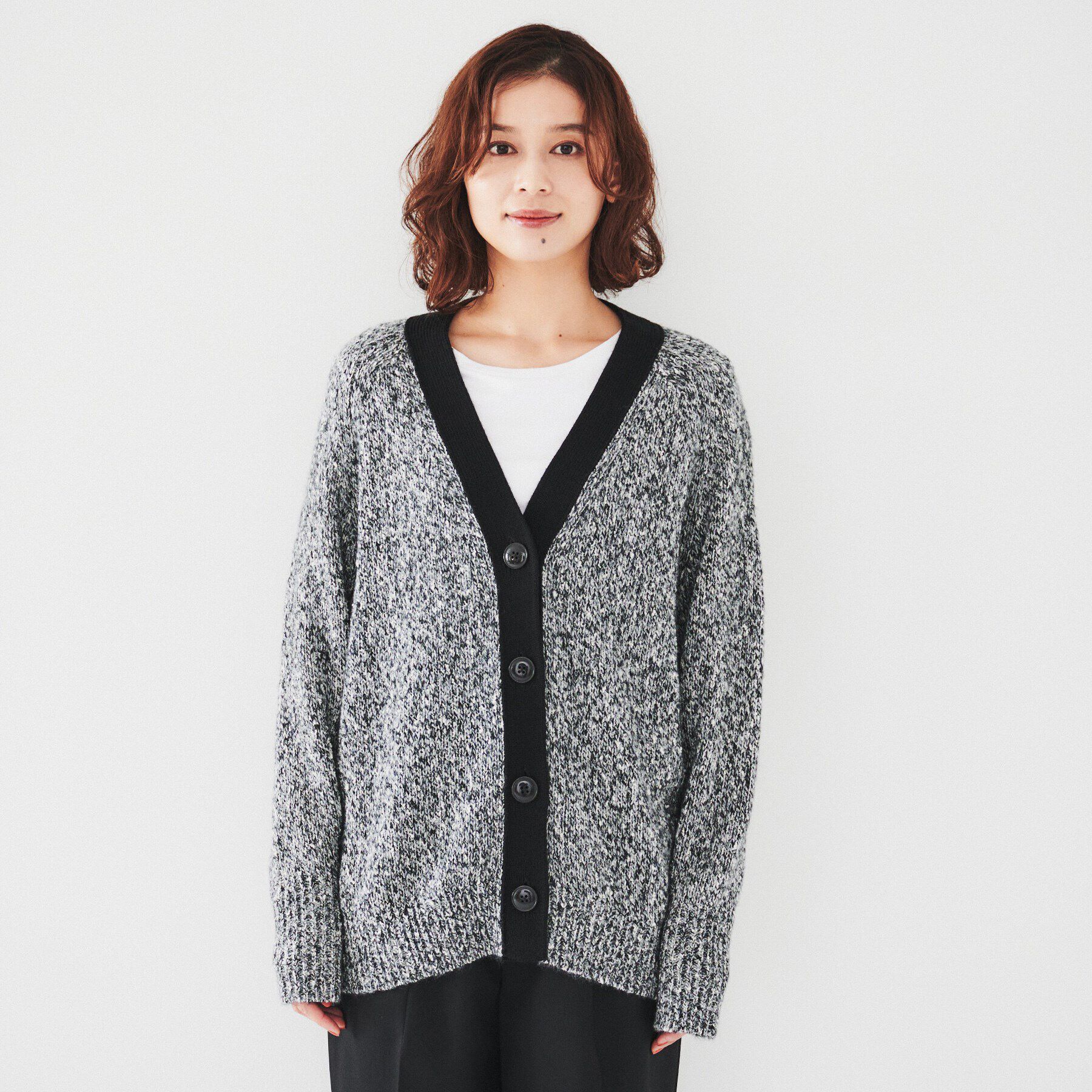 UNTITLED「【ゆったり/こなれ感】ミックスツイストカーディガンニット」|カーディガン|