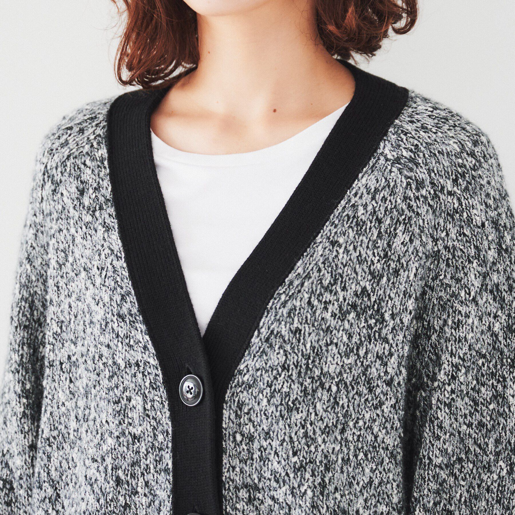 UNTITLED「【ゆったり/こなれ感】ミックスツイストカーディガンニット」|カーディガン|