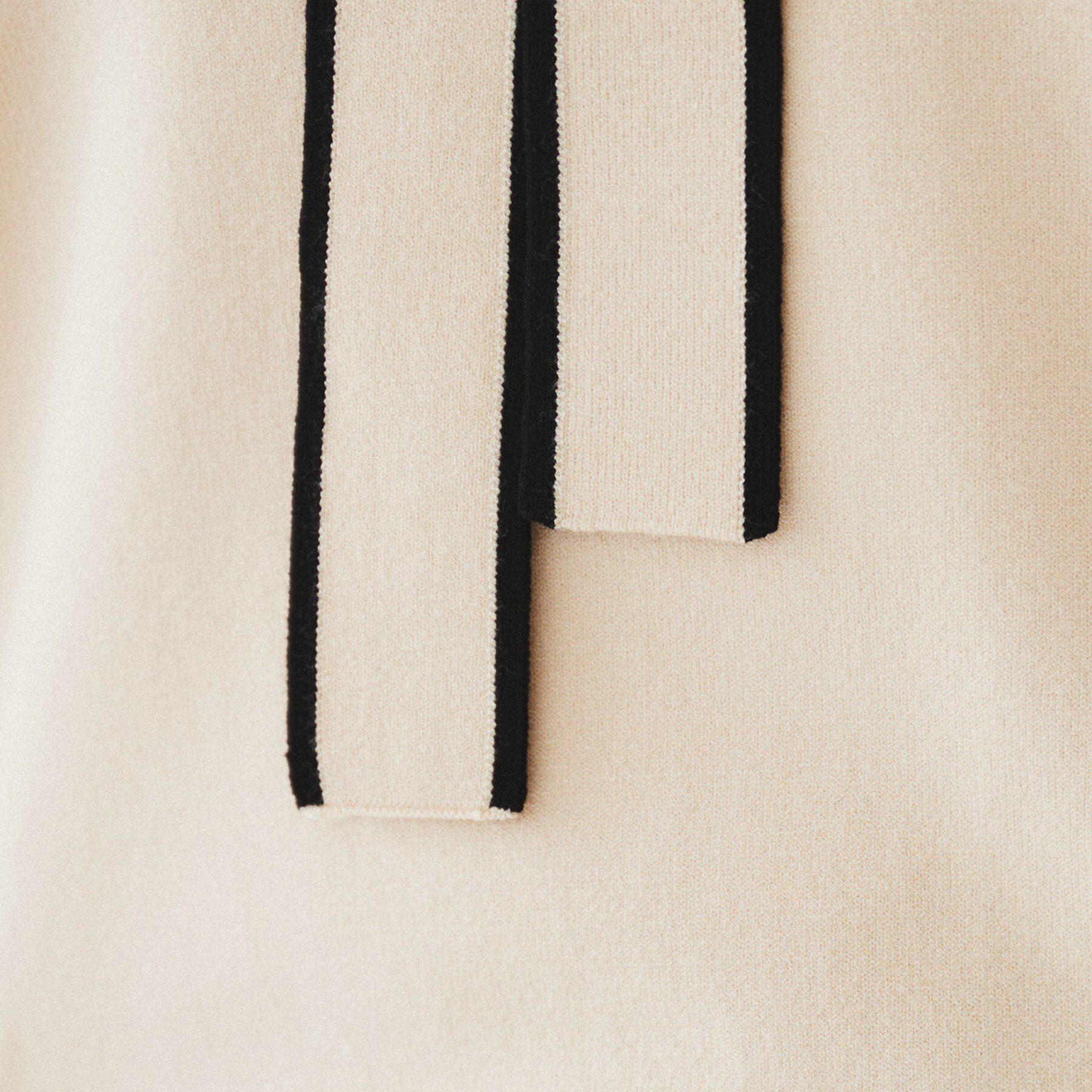 UNTITLED「【アンサンブル可能】ボウタイ 配色プルオーバーニット」|ニット・セーター|