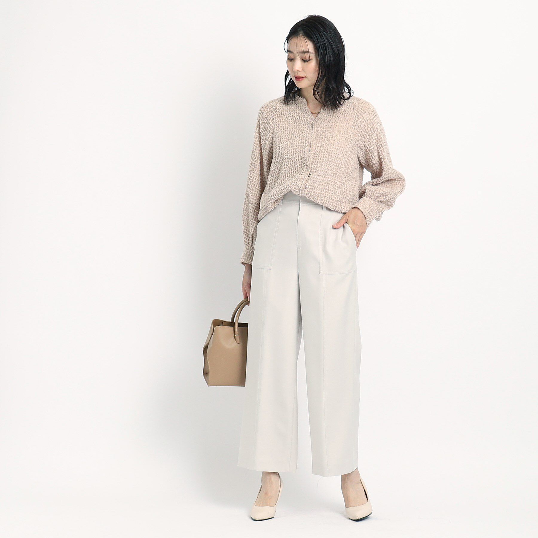 COUP DE CHANCE「【洗える】フェザーシフォンのブラウス」|シャツ・ブラウス|