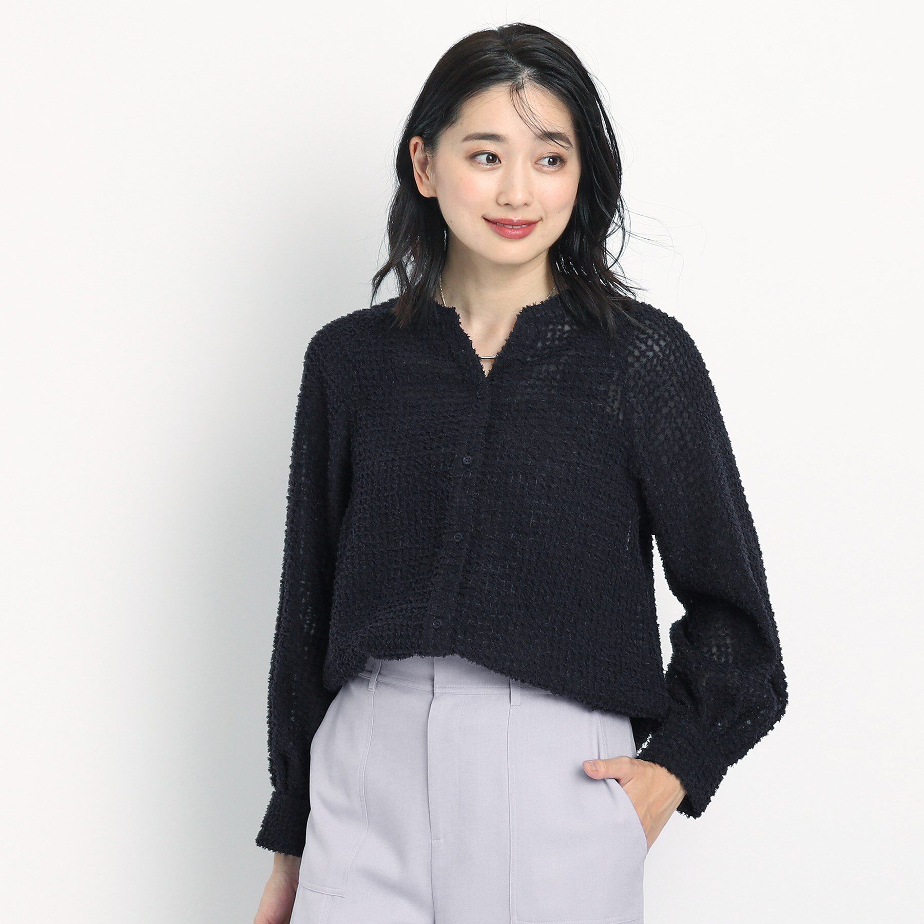 COUP DE CHANCE「【洗える】フェザーシフォンのブラウス」|シャツ・ブラウス|