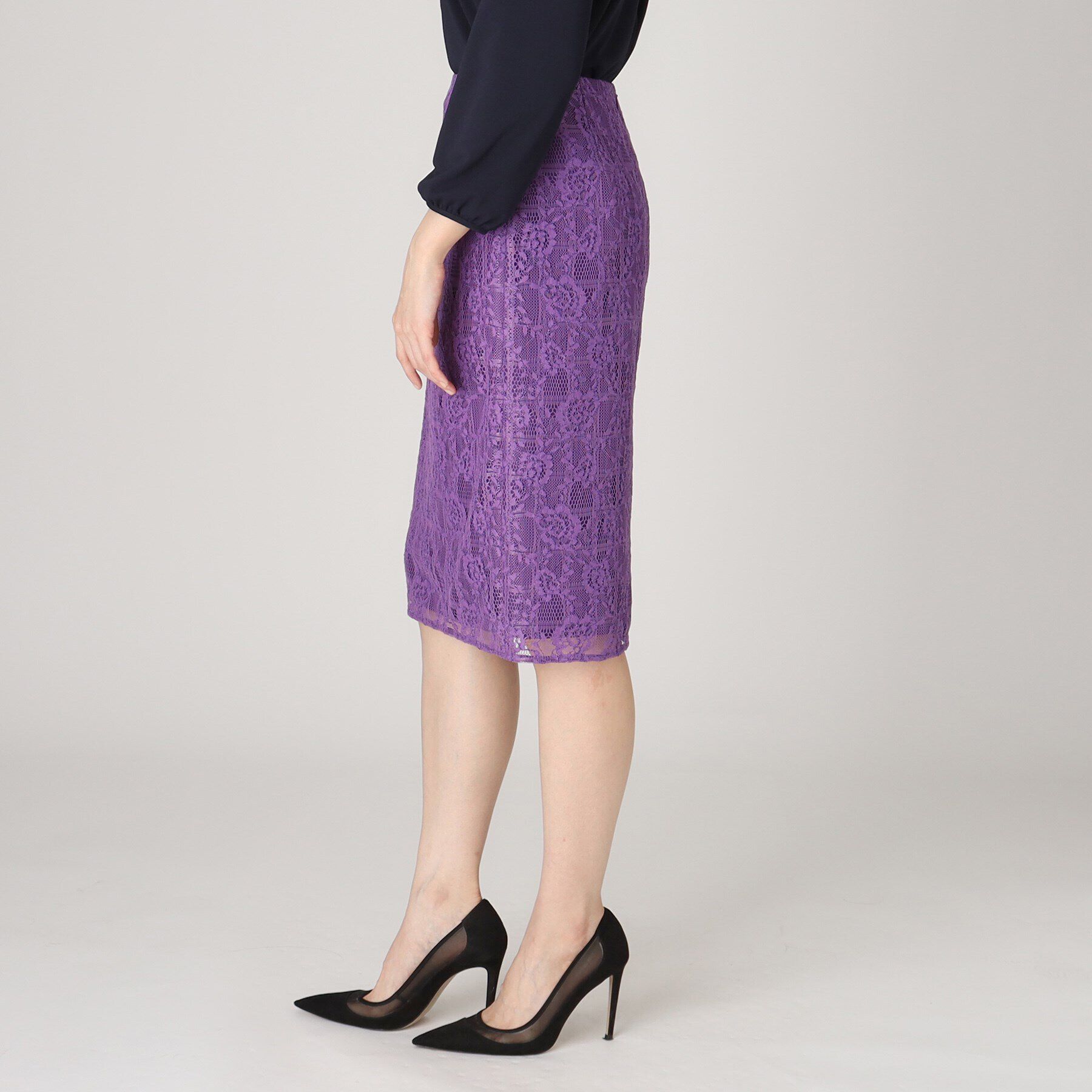 COUP DE CHANCE「【洗える／日本製】レース柄タイトスカート」|スカート|
