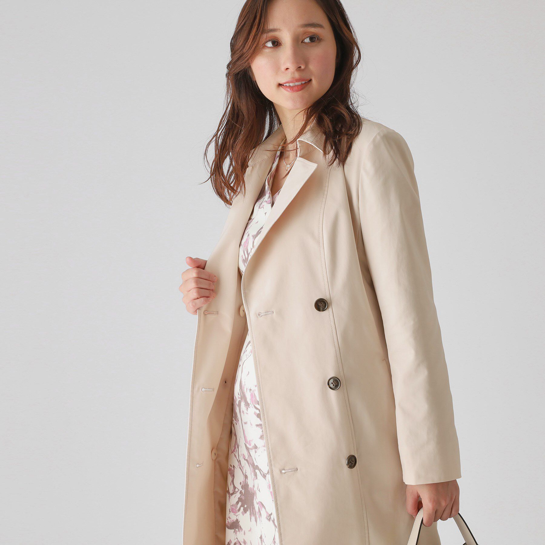 COUP DE CHANCE「【撥水加工】きれいめ定番トレンチコート」|トレンチコート|グレージュ(050)