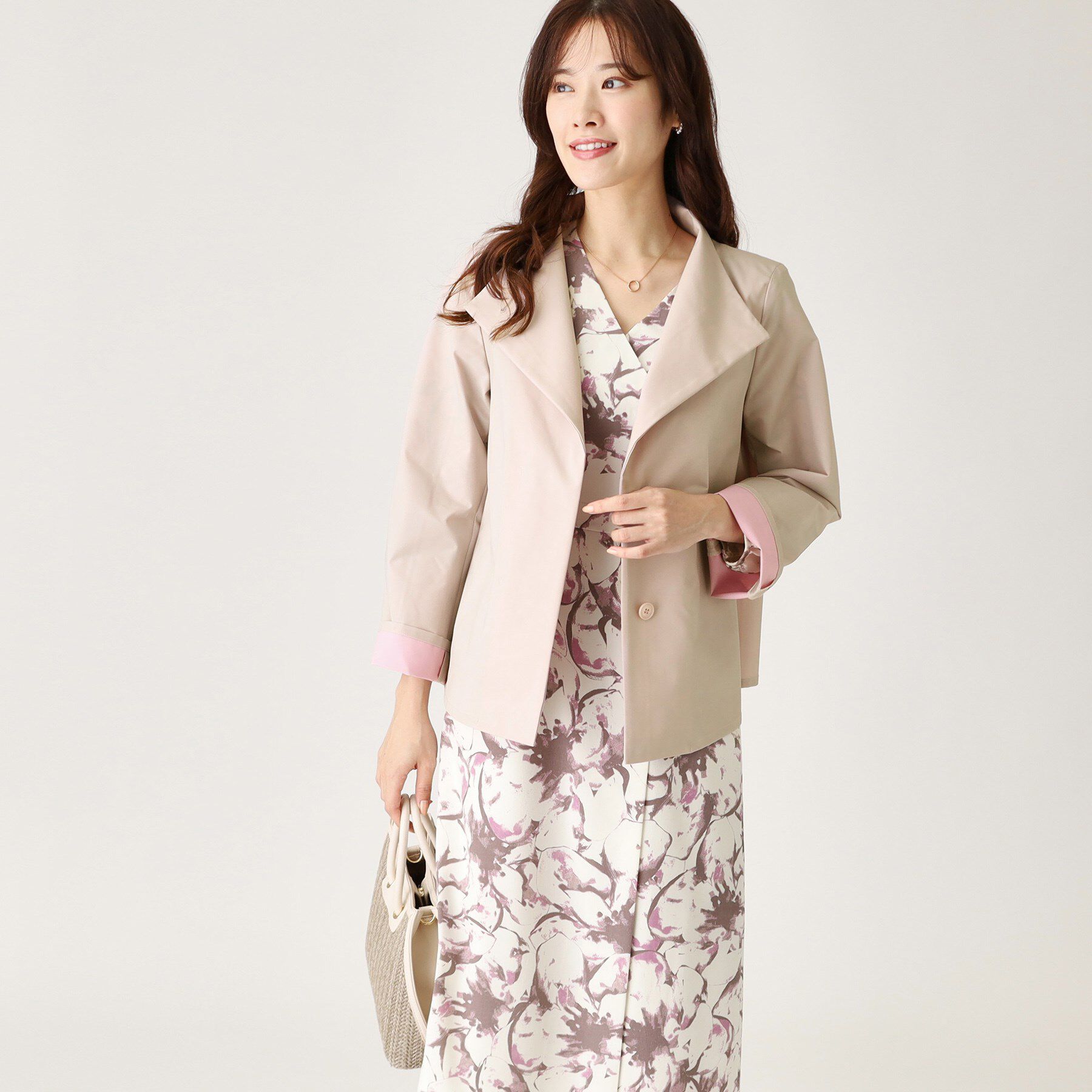 COUP DE CHANCE「【洗える】配色使いショート丈コート」|その他|