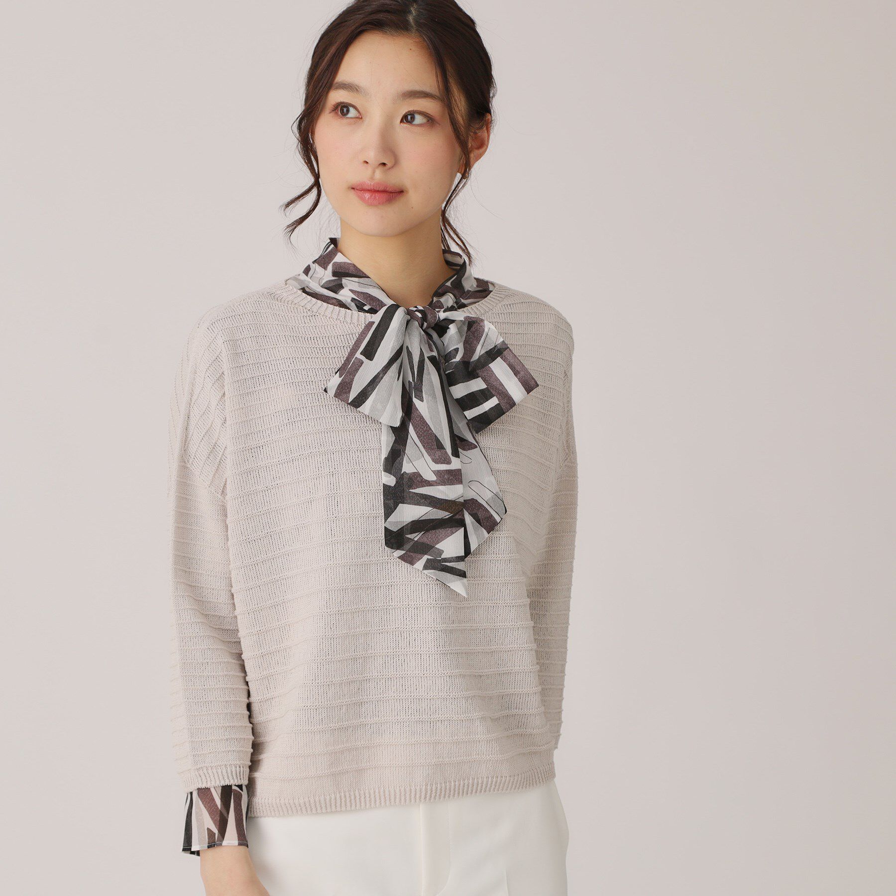 COUP DE CHANCE「【洗える／日本製】ざっくり編み柄ニットトップス」|ニット・セーター|