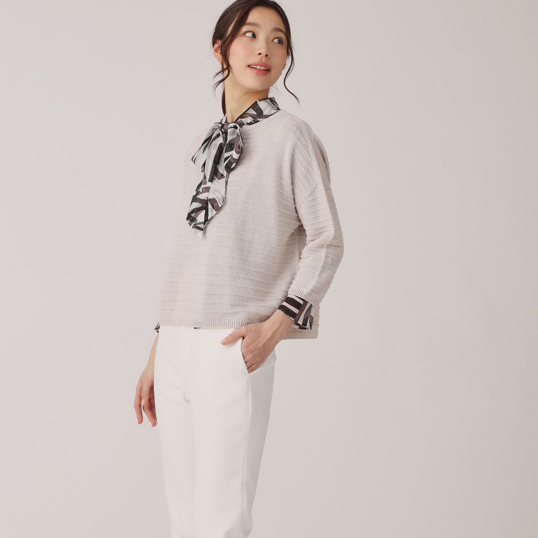 COUP DE CHANCE「【洗える／日本製】ざっくり編み柄ニットトップス」|ニット・セーター|