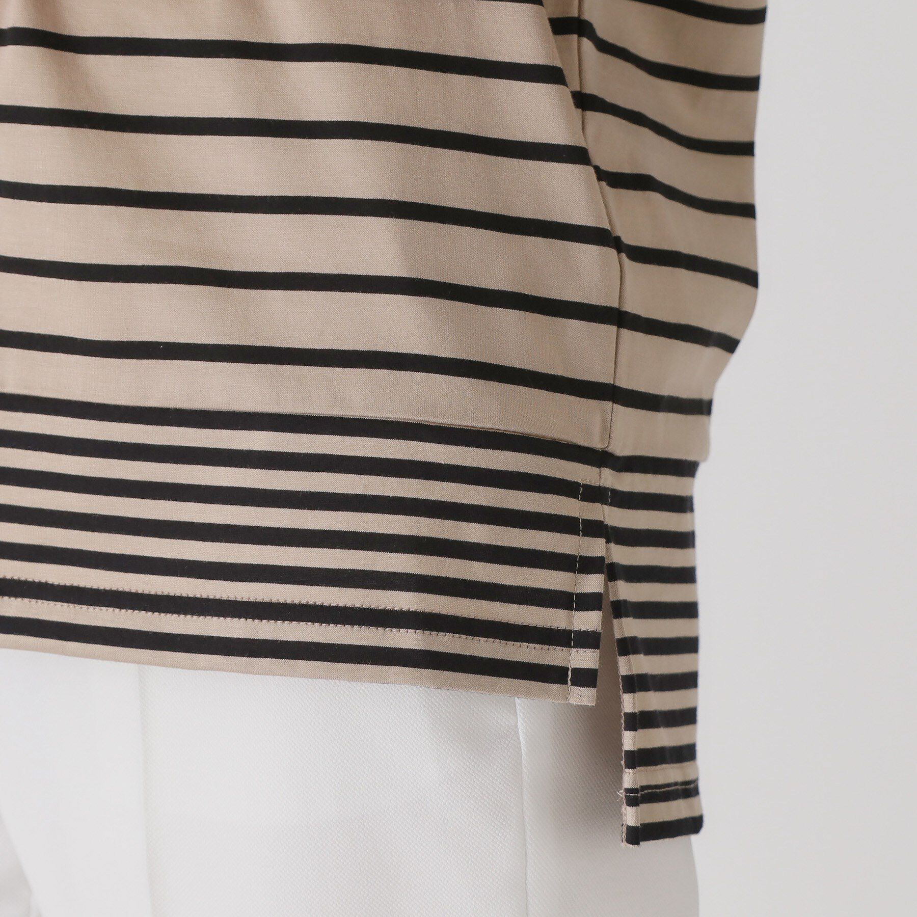 COUP DE CHANCE「【洗える／日本製】ボーダー切替デザイントップス」|Tシャツ・カットソー|